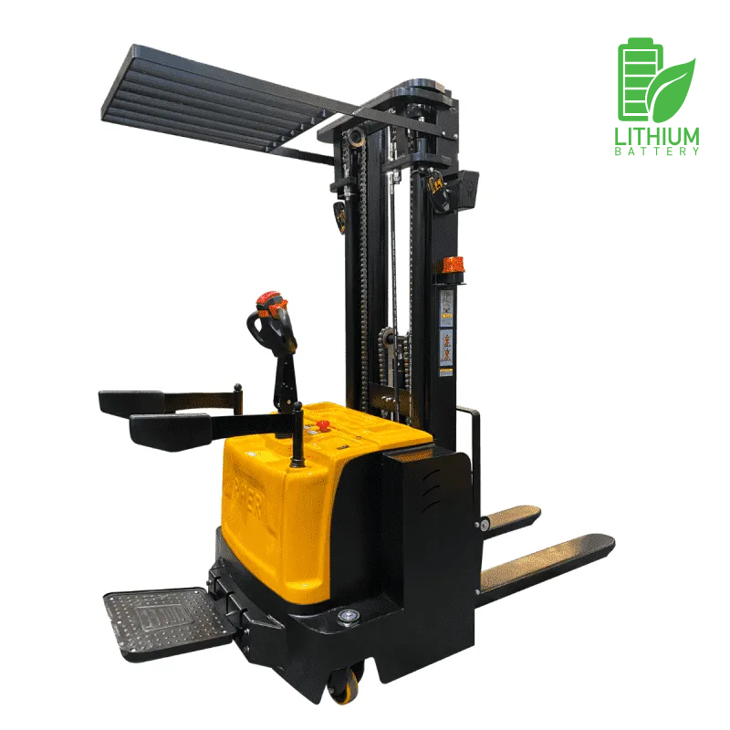 LITIO 2000 Kgs / 3.5 Metros Apilador Rher Full Eléctrico hombre a Bordo Base Angosta